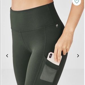 Fabletics Green Mila Crop Yoga Pants